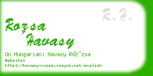 rozsa havasy business card